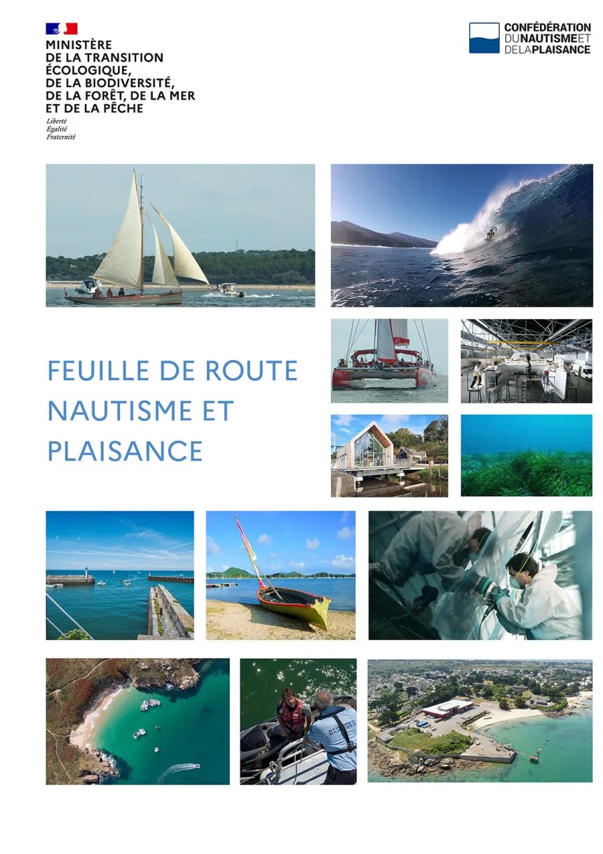 Photos de la page de couverture de la Feuille de route nautisme et plaisance